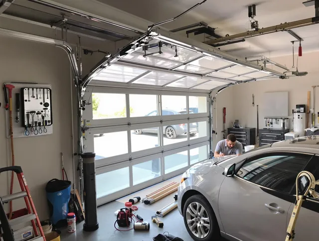 Garage door noise reduction service by Aliso Viejo Garage Door Repair in Aliso Viejo