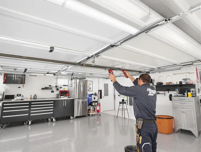Overhead garage door repair service by Aliso Viejo Garage Door Repair in Aliso Viejo