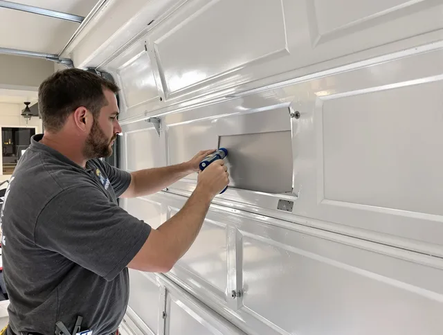 Garage door panel repair by Aliso Viejo Garage Door Repair in Aliso Viejo