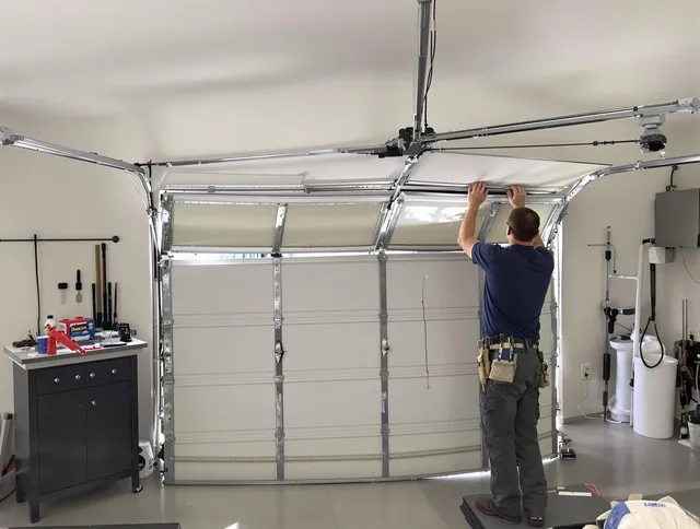 Aliso Viejo Garage Door Repair specialist performing precise section replacement on Aliso Viejo garage door